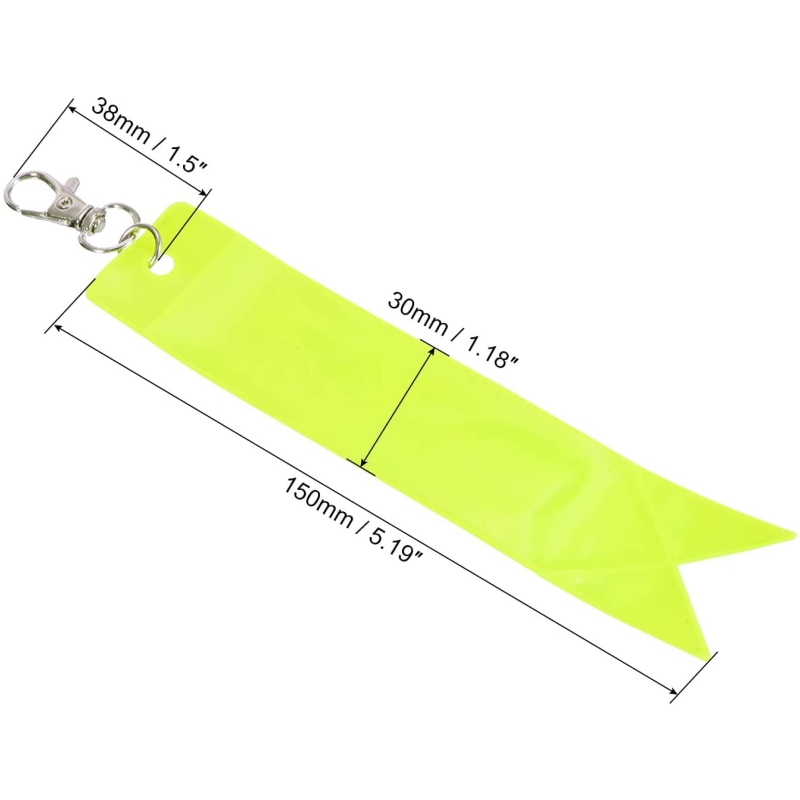 High-Vis Safety Reflector etiqueta de engranaje mochila colgante de llavero reflectante PVC 
