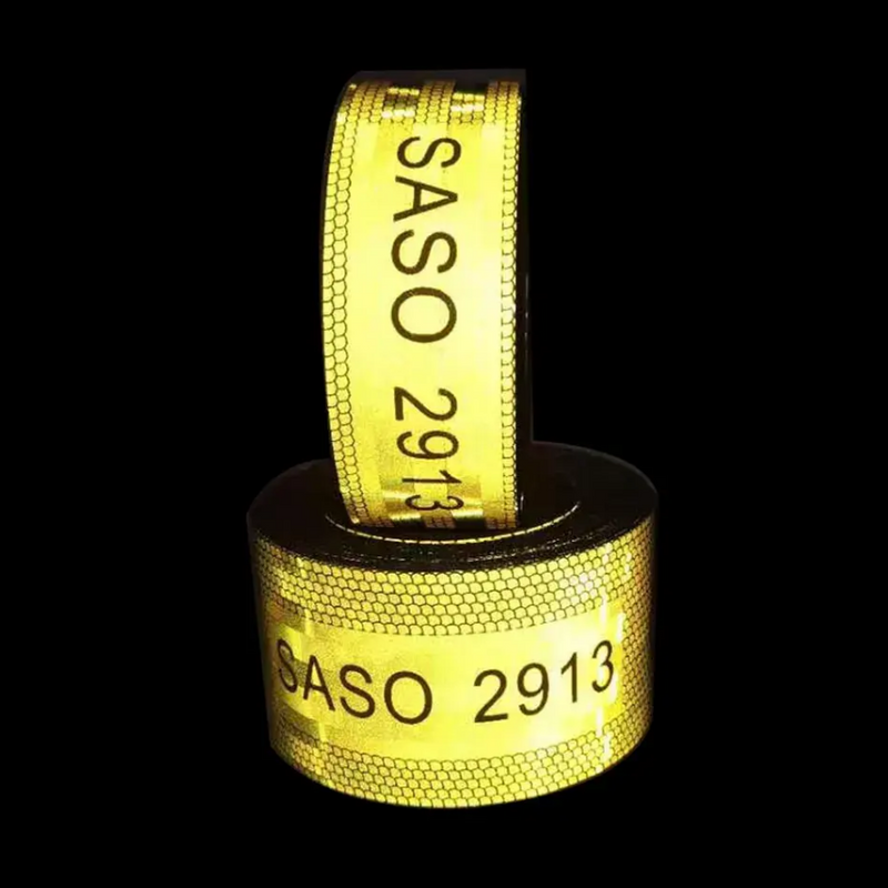SASO 2913 ECE 104R Cinta de pegatina reflectante retro amarilla para camión