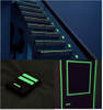 Brilla en la oscura cinta fotoluminiscente de fotoluminiscente Marcadores de salida de seguridad luminiscentes escaleras, paredes, escalones, señal de salida.