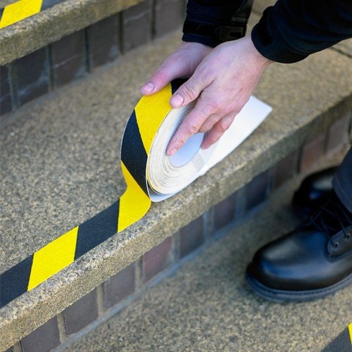 5 cm de ancho amarillo negro advertencia de advertencia antideslizante para escaleras para escaleras 