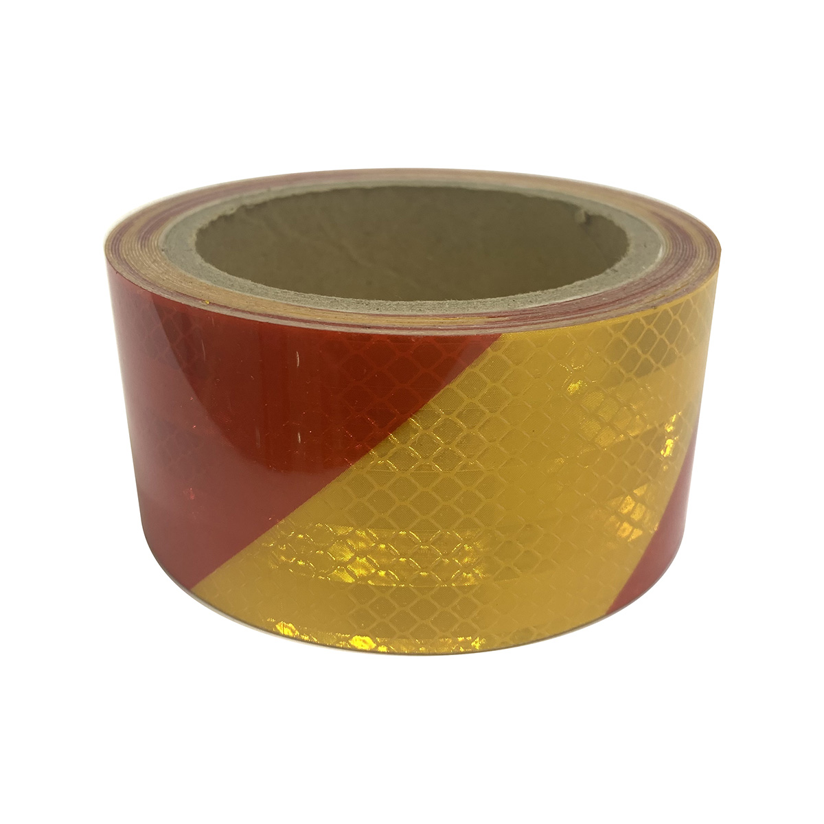 Cinta reflectante de sarga microprismática Golden+Red de 5 cm x 5 m para el tráfico