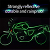 5 colores impermeables al aire libre Bily de bicicleta reflectante Pegatizas de advertencia de advertencia Rollos para bicicletas, decoración de motocicletas