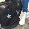 Reflectores de seguridad de colgante de mochila de mochila de PVC llavero reflectante en forma de estrella 