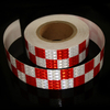 PVC Red White Reflective Tape para la señal de advertencia de seguridad vial