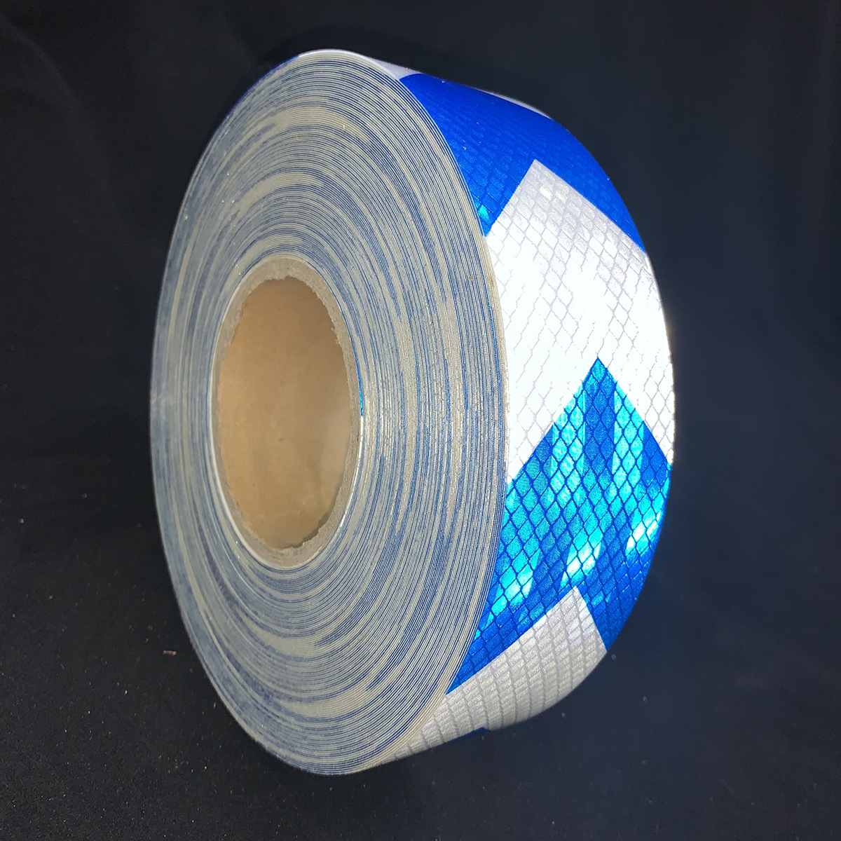 Lámina reflectante de flecha microprismática PET de 5 cm * 25 m blanca + azul