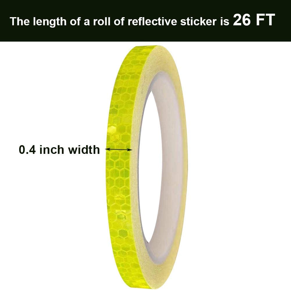 Cinta reflectante amarilla neón de seguridad autoadhesiva adhesiva de 26  pies / rollo de 0.4 in