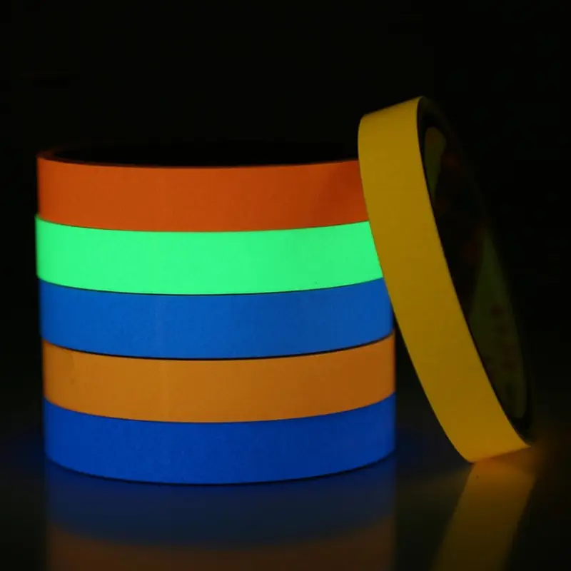 Glow in the oscuro fluorescente cinta fotoluminiscente pegatinas impermeables de calidad premium para escaleras, paredes, escalones y signo de salida