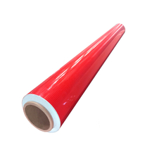 Color rojo color honeycomb textura PVC Película reflectante Rollo de láminas