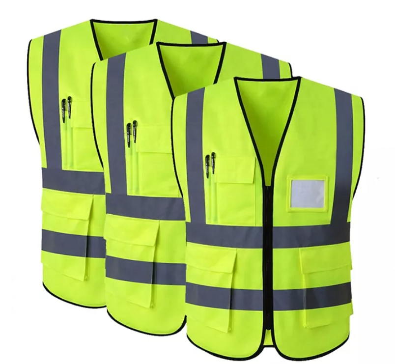 Chalecos de seguridad nocturnos de alta visibilidad, chaquetas de seguridad reflectantes de construcción